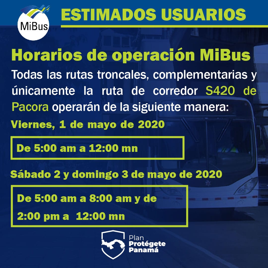Horarios Mayo 01,02 y 032020. MiBus